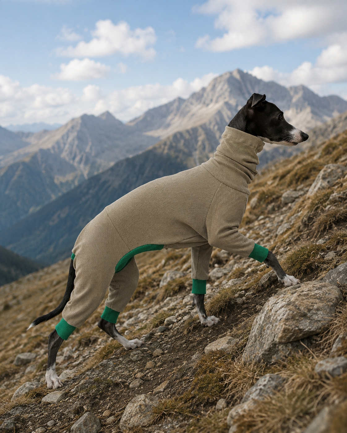 Warm Fleece Dog Jacket for Greyhounds & Whippets