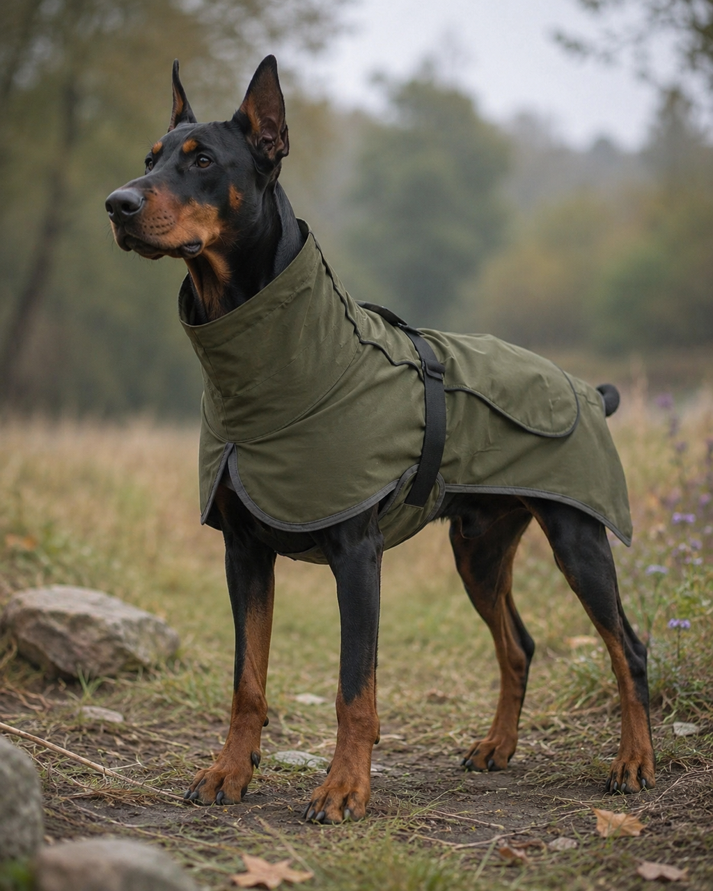 Waterproof Dog Raincoat for Large Dogs – Windproof Outdoor Jacket