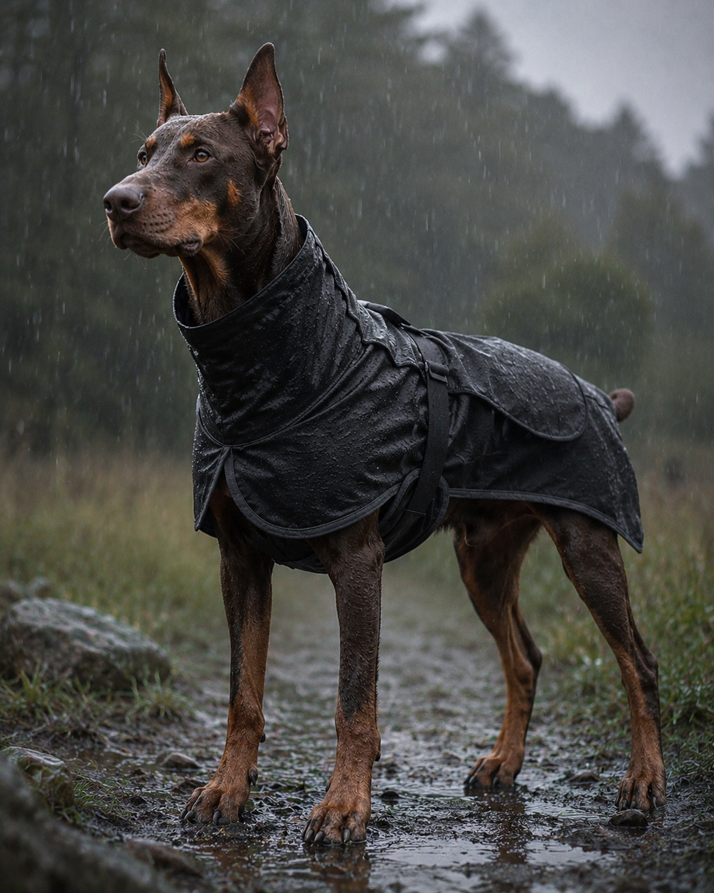 Waterproof Dog Raincoat for Large Dogs – Windproof Outdoor Jacket