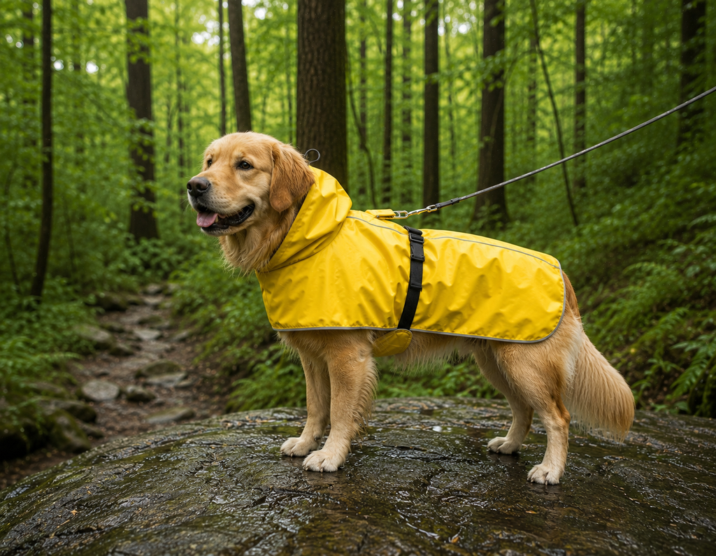 Waterproof Reflective Dog Raincoat with Hood