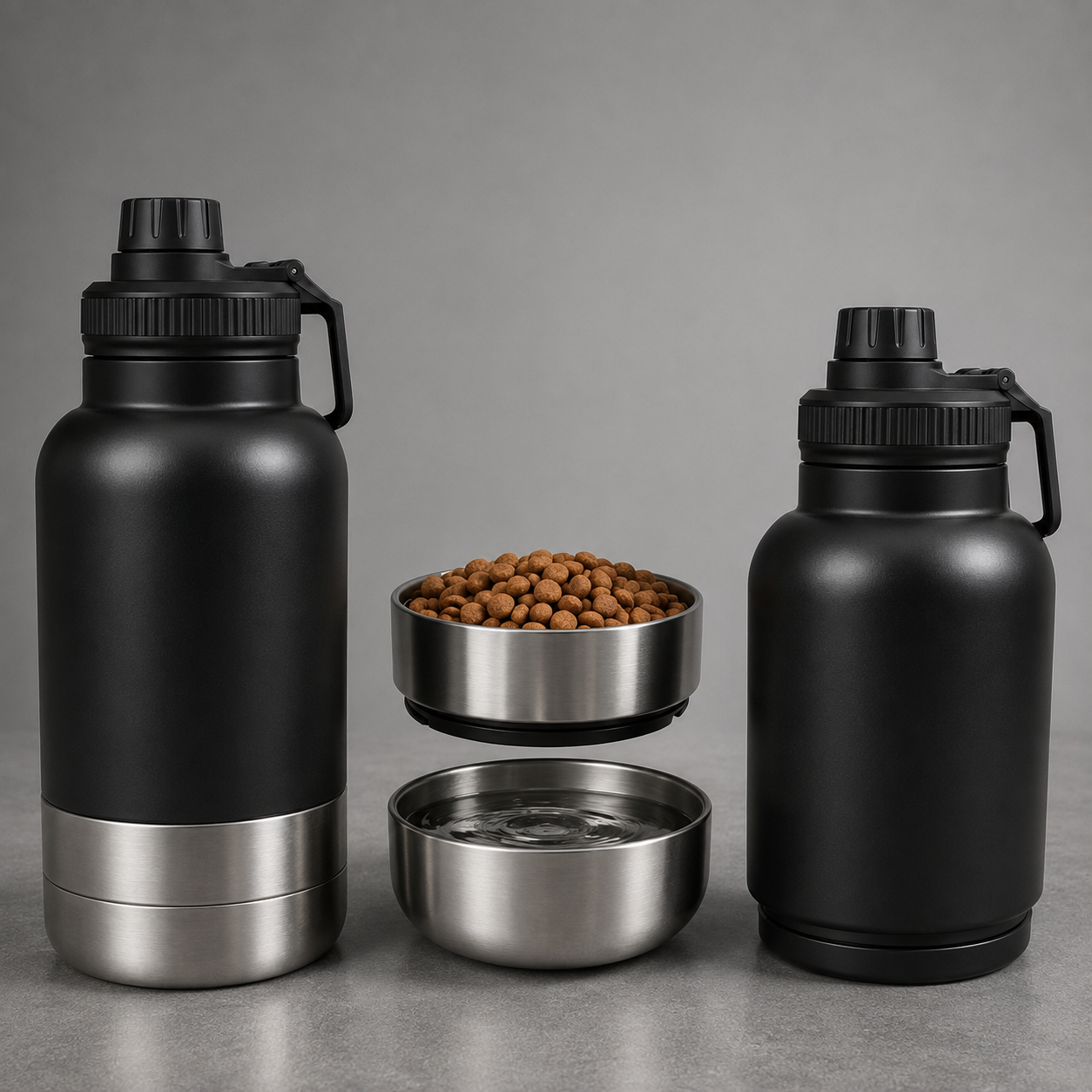 32oz Stainless Steel Detachable Portable Dog Water Bottle 3 in 1